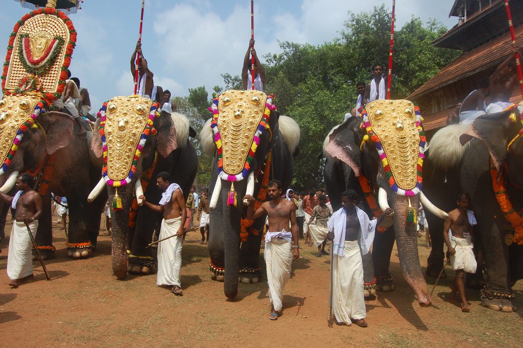 Farewell ceremony at Thrissur Pooram