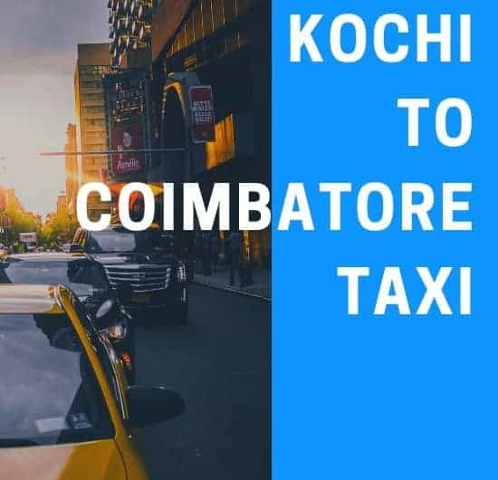 Kochi to Coimbatore Taxi Fare flyer